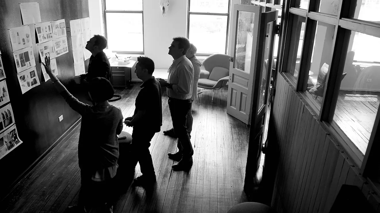 Multiple Inc. team during a brand strategy brainstorming session