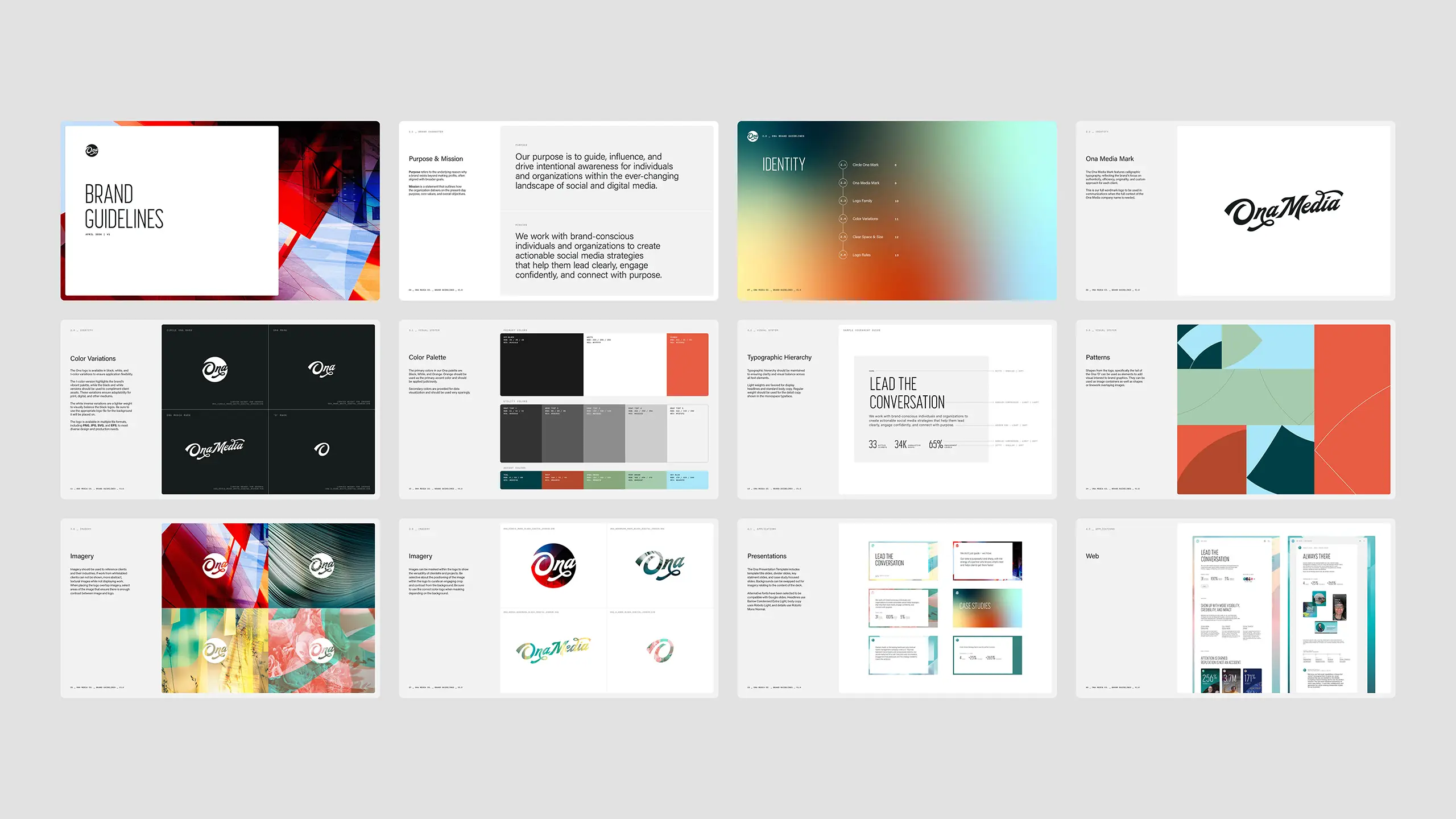 Brand guide for Ona Media Co